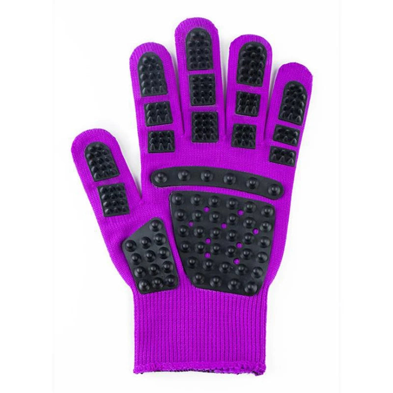 1pcs Pet Glove Cat Grooming Glove Cat Hair Deshedding Brush Gloves Dog Comb - image 11