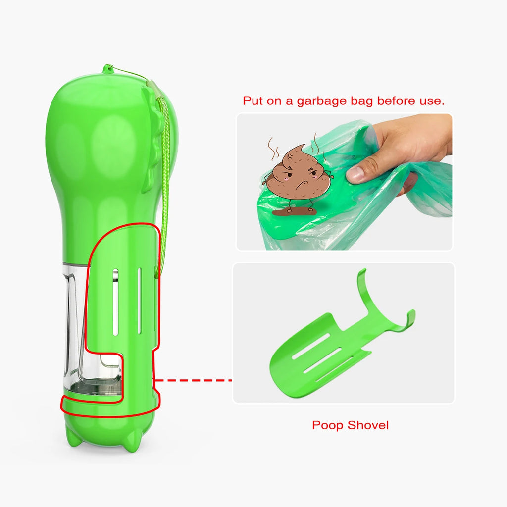 Portable Dog Water Bottle with Bowl & Waste Bag Dispenser - image 3
