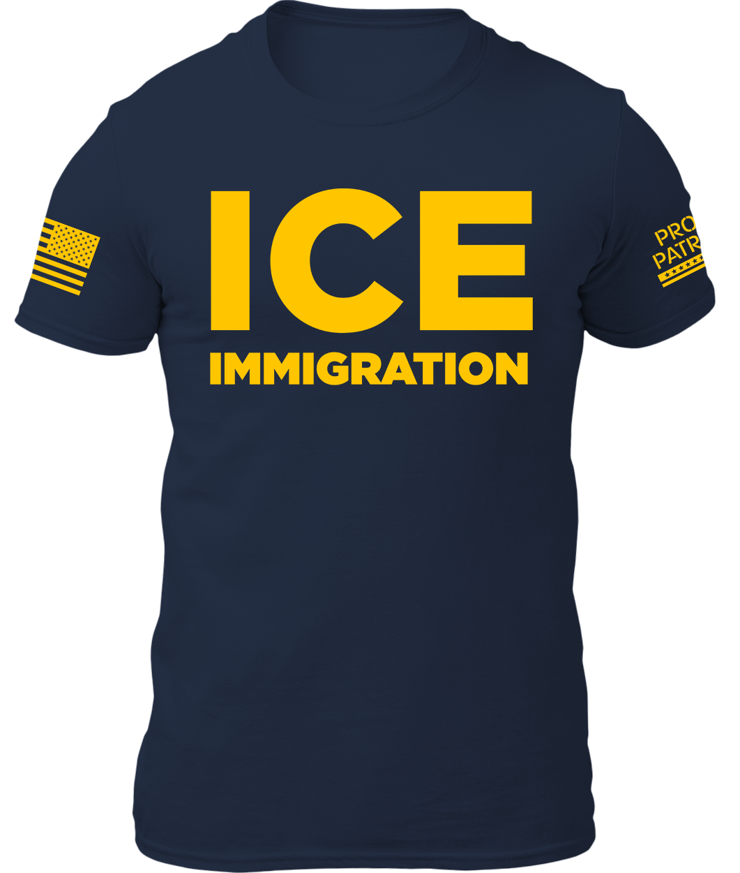 ICE Immigration Shirt - Midnight Navy, S, M, L, XL, 2XL, 3XL