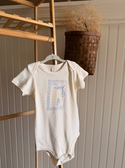 La Dolce Vita Stamp Organic Cotton Baby Bodysuit - view 2