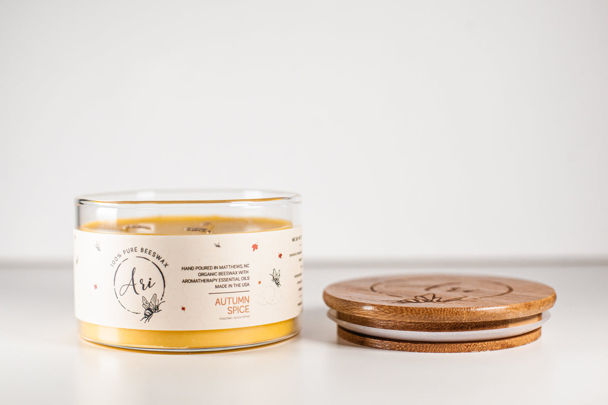 Autumn Spice Beeswax Candle |8 oz - view 2