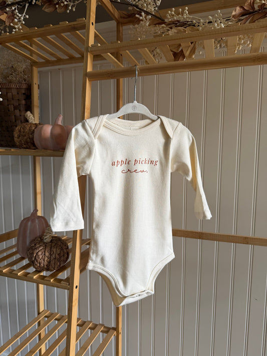 Apple Picking Crew Organic Bodysuit Long Sleeve - view 2