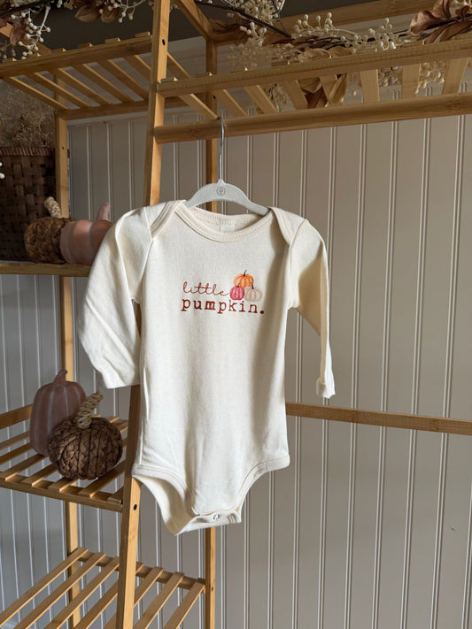 Little Pumpkin Stack Organic Bodysuit Long Sleeve - view 2