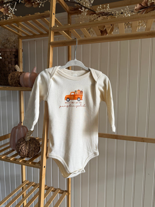 Meet Me At The Pumpkin Patch Organic Bodysuit Long Sleeve - view 2