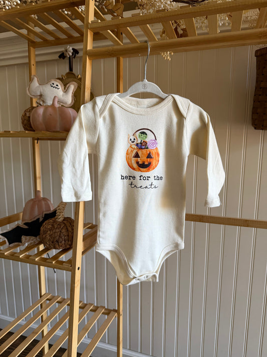 Here For The Treats Organic Bodysuit Long Sleeve - view 2