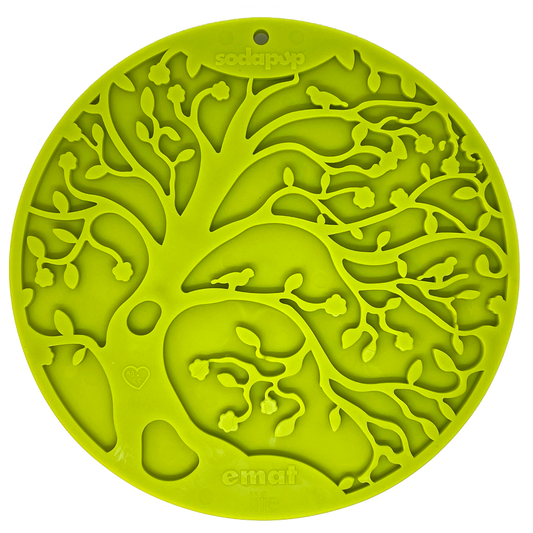 Tree of Life eMat - Enrichment Lick Mat For Dogs and Cats - Green Tree of Life E-Mat