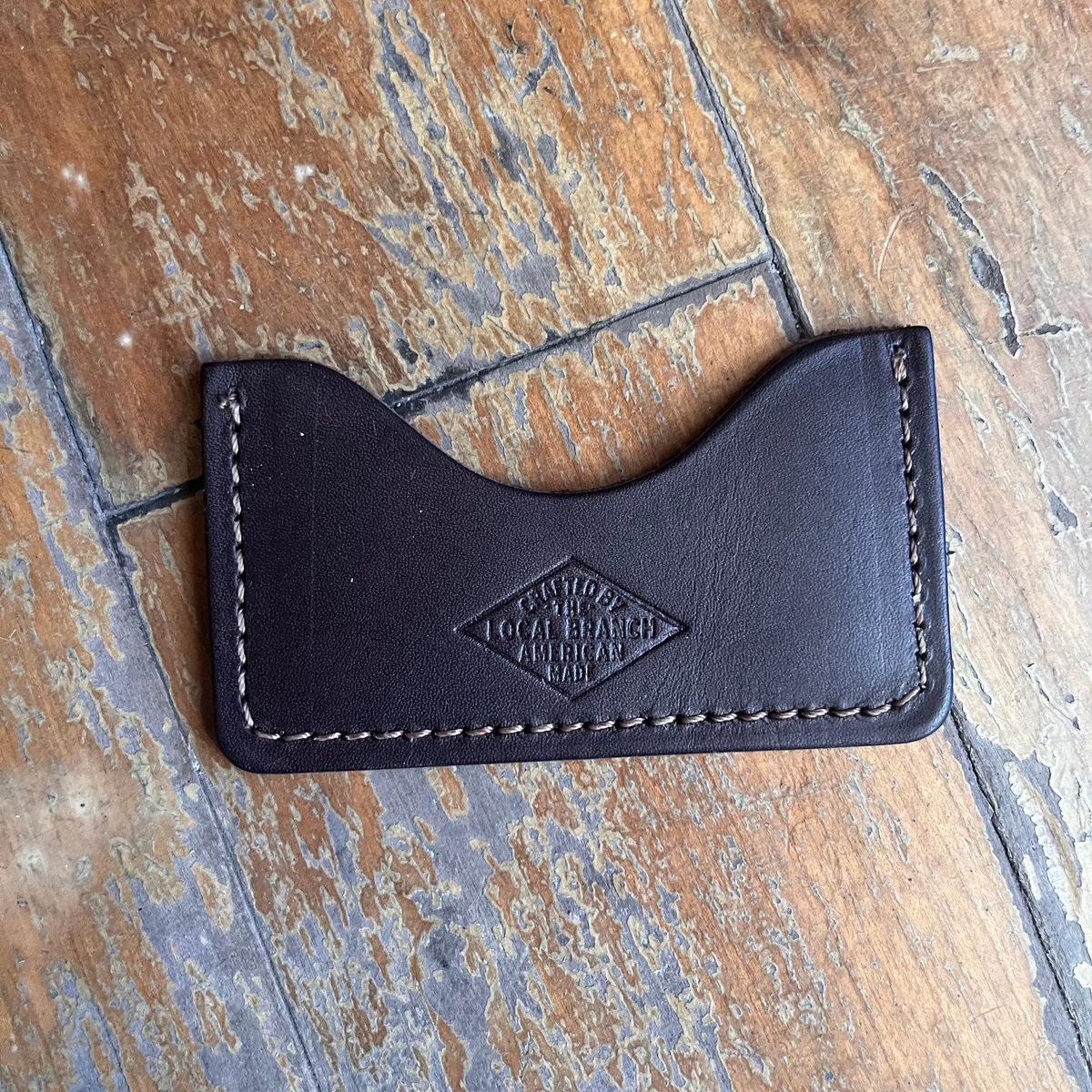 Leather Slip Wallet - USA Made - Chocolate - view 6