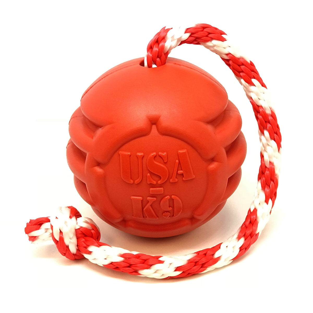 USA-K9 Stars and Stripes Rubber Dog Toy - K9 Handler Reward Toy - Red - view 8