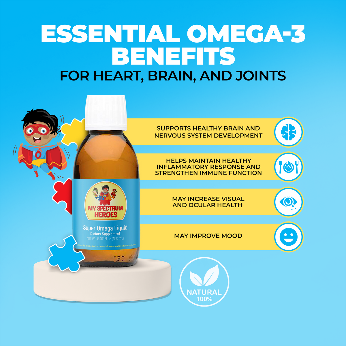 Super Omega Liquid - Kids Omega-3 Fish Oil (EPA & DHA) - view 4