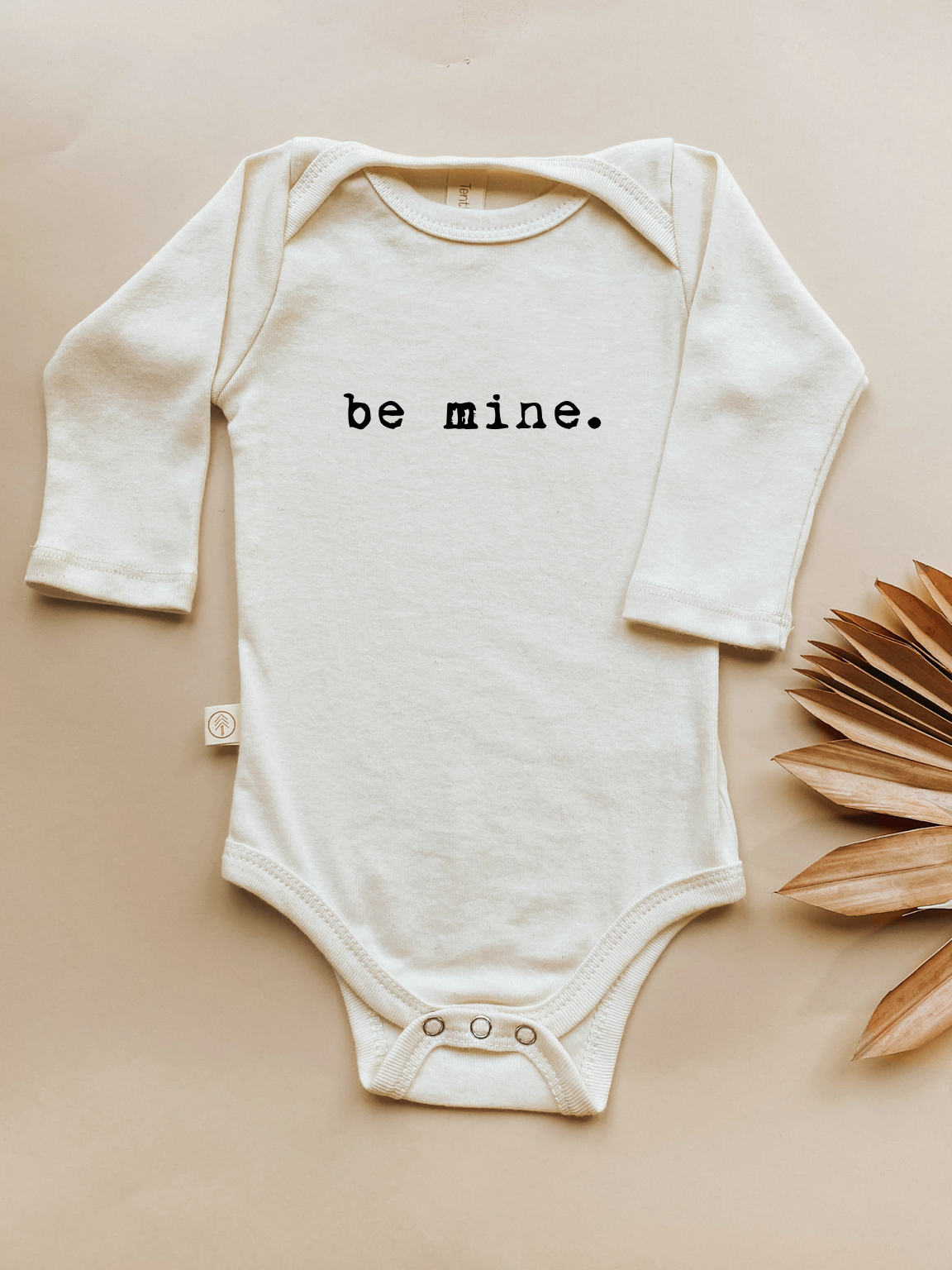 Be Mine Organic Baby Bodysuit Long Sleeve - Black, 0-3M, 3-6M, 6-12M, 12-18M, 18-24M - view 2
