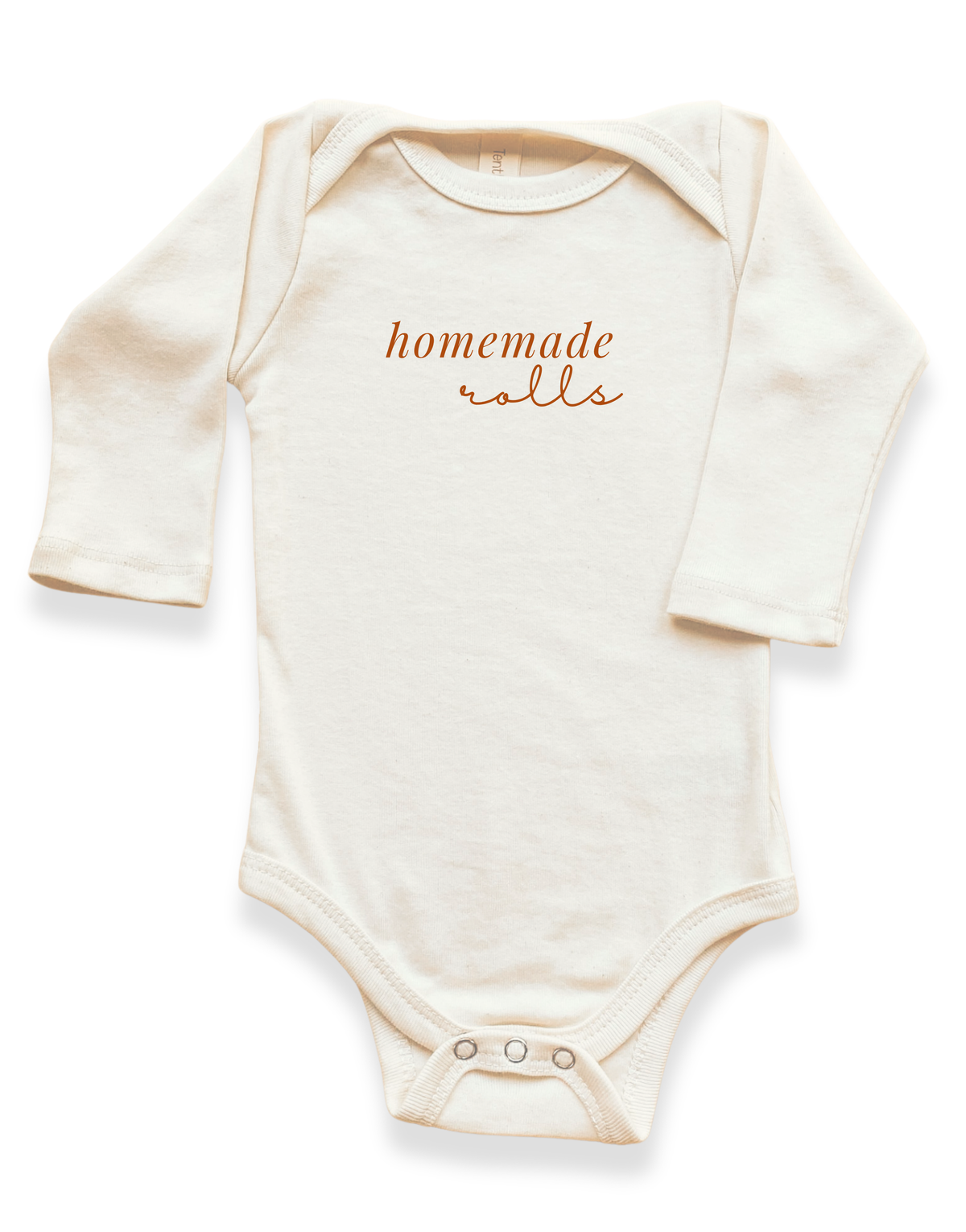 Homemade Rolls Organic Bodysuit Long Sleeve - 0-3M, 3-6M, 6-12M, 12-18M