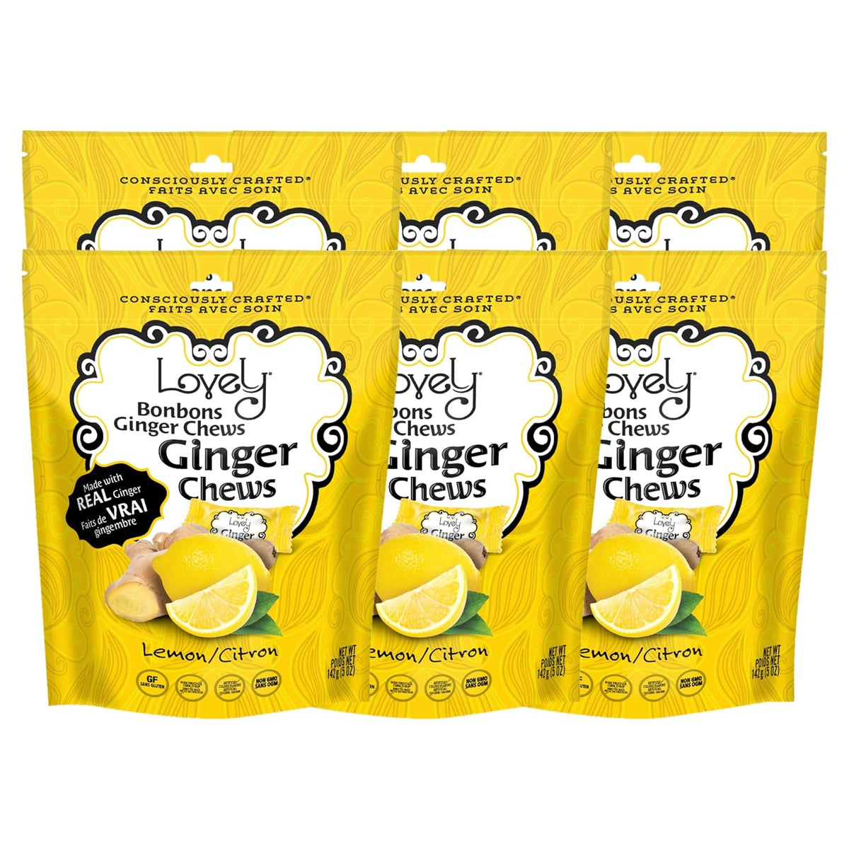 Lemon Ginger Chews - 6-Pack (5oz) - view 8