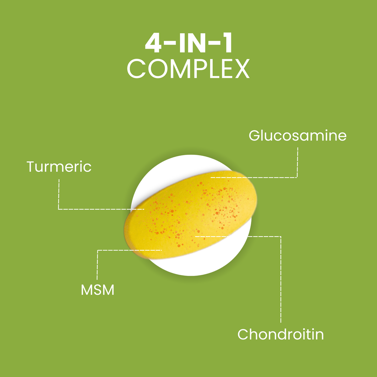 Halal Joint Support with Glucosamine + Turmeric + Chondroitin Tablets - view 2