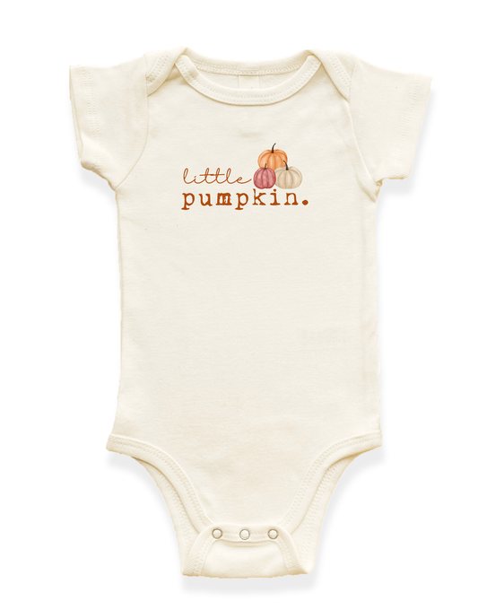 Little Pumpkin Stack Organic Baby Bodysuit - 0-3M, 3-6M, 6-12M, 12-18M