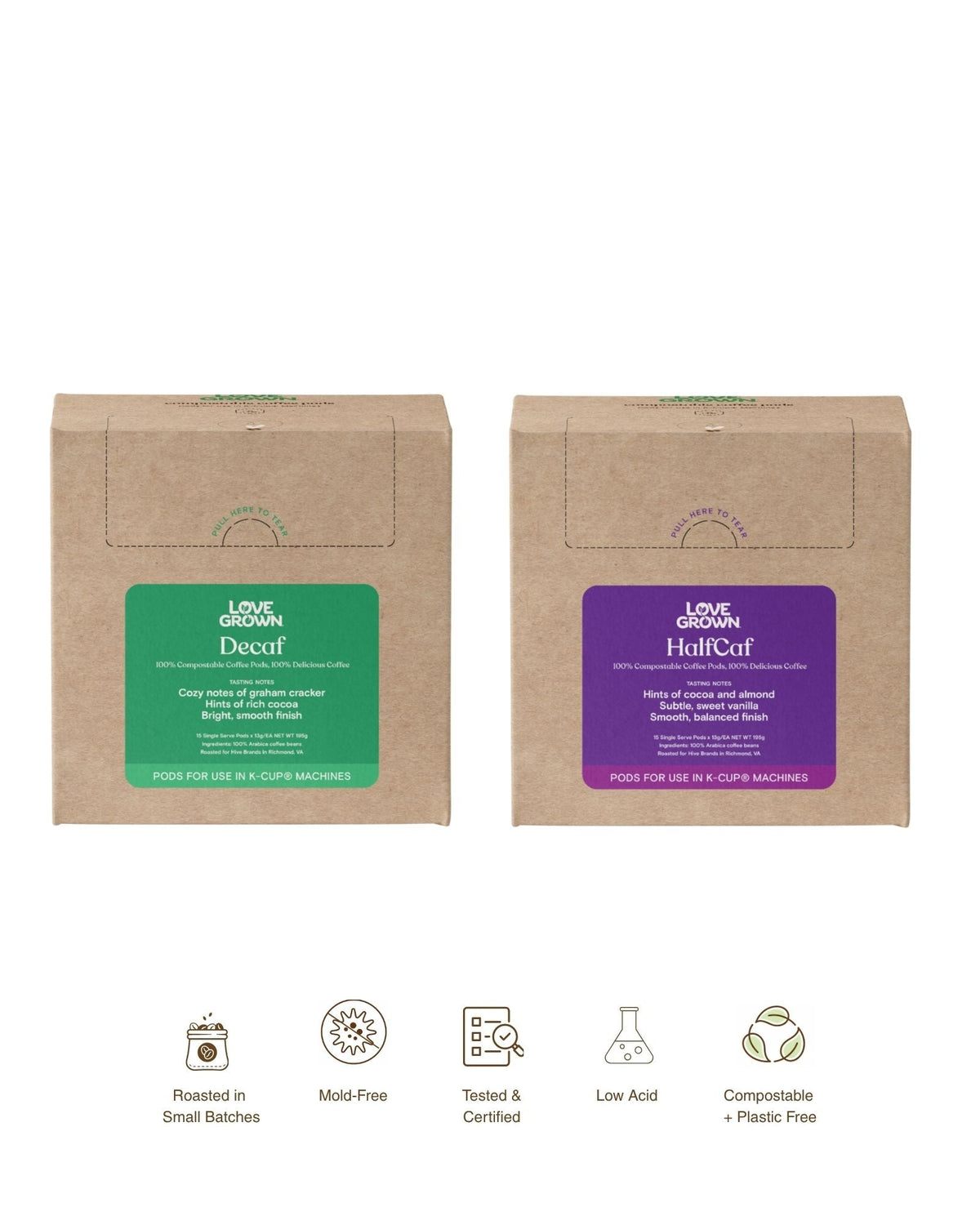 Compostable Coffee Pod Variety Packs - 2 Boxes: Low Caffiene - view 3