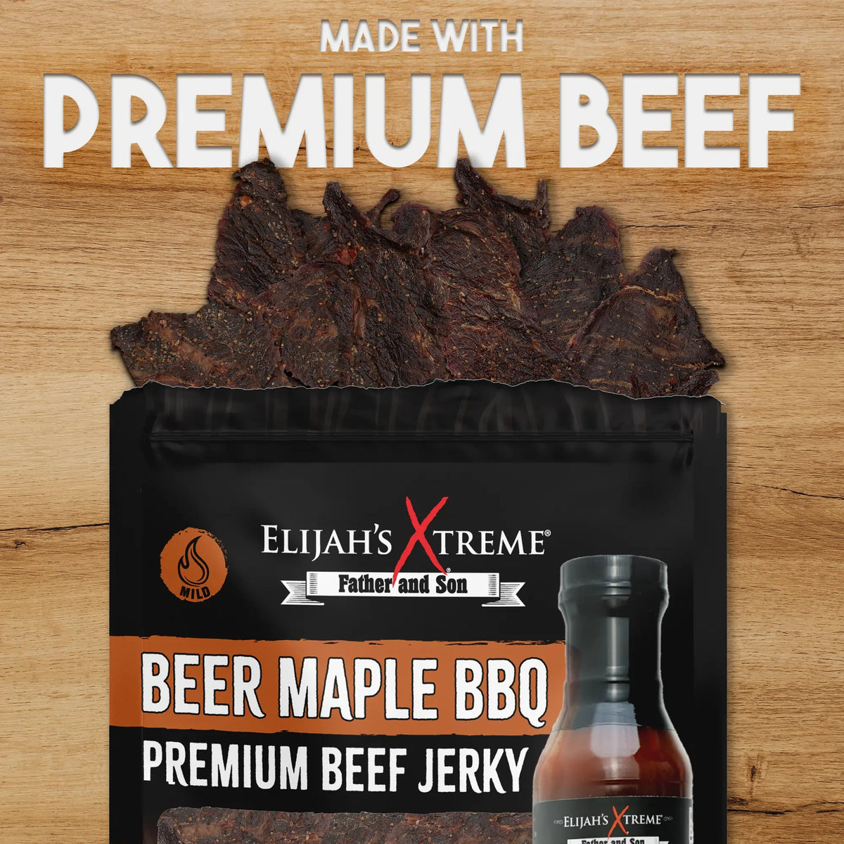 Beer Maple BBQ Beef Jerky - 6 bags (1lb) - view 3