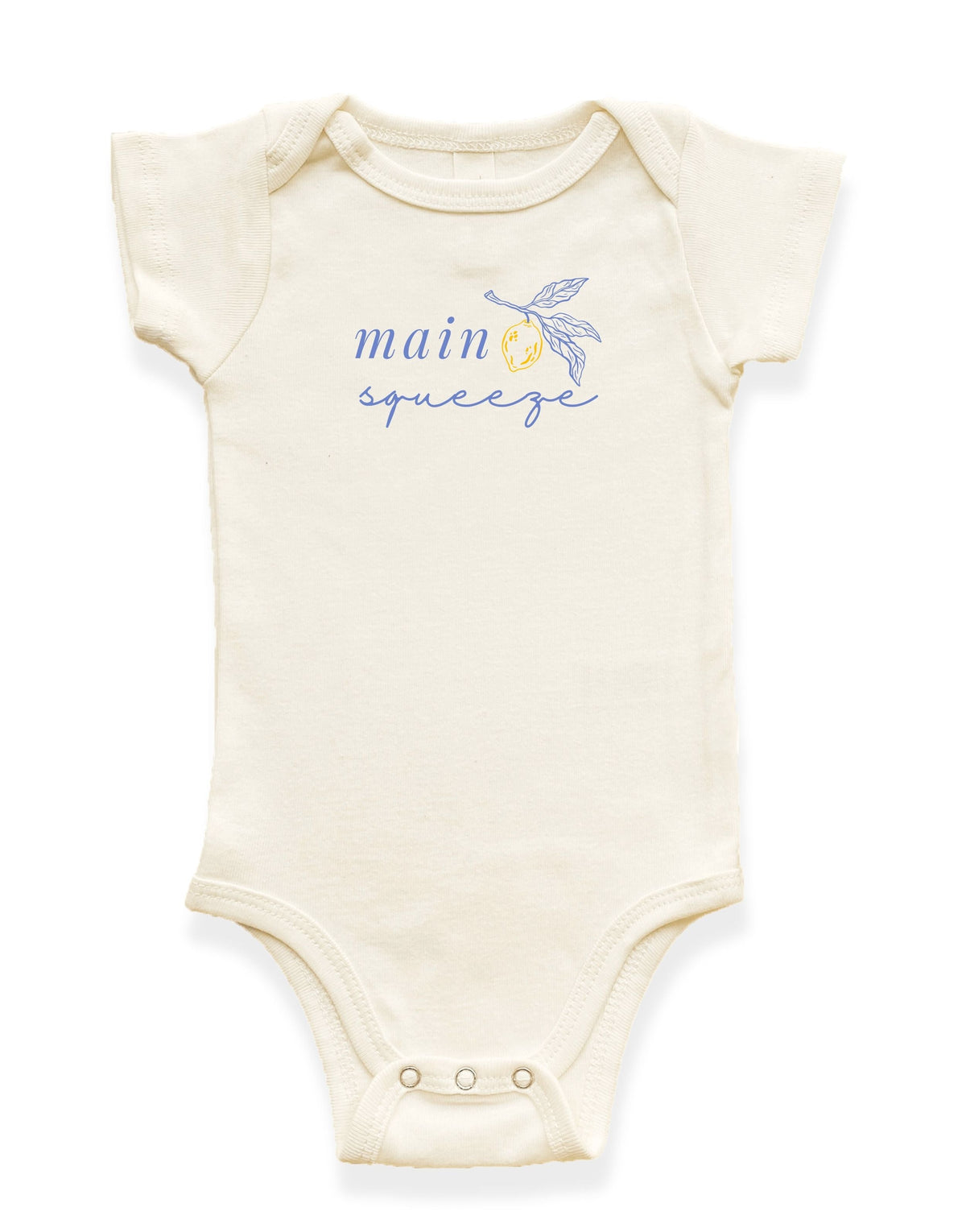 Main Squeeze Organic Cotton Baby Bodysuit - 0-3M, 3-6M, 6-12M, 12-18M, 18-24M
