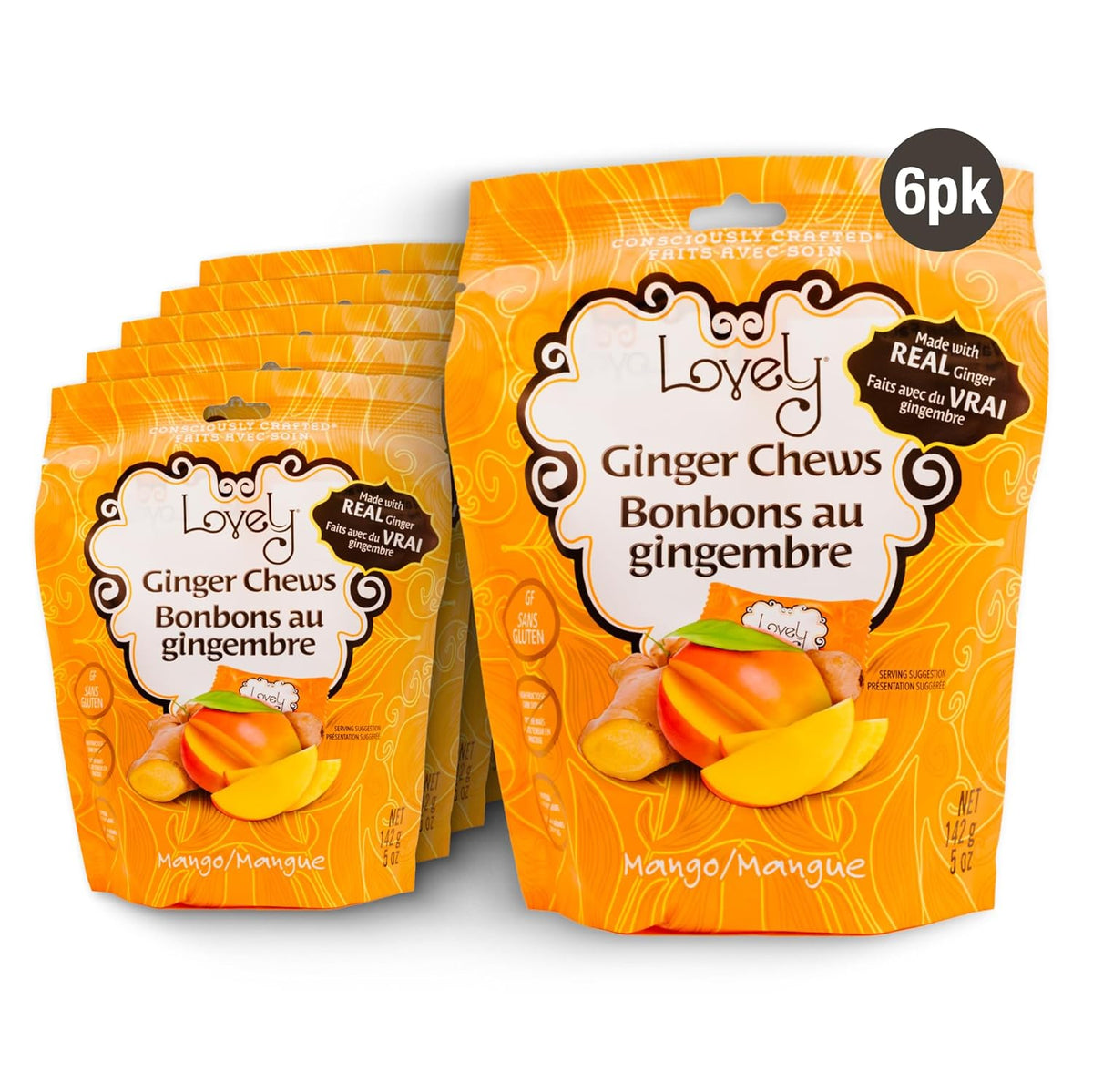 Mango Ginger Chews - 6-Pack (5oz) - view 5