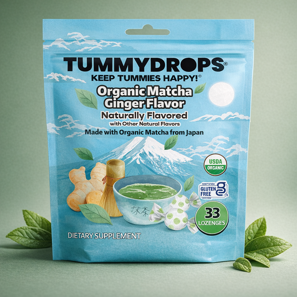 Organic Ginger Matcha Tummydrops, 33 ct
