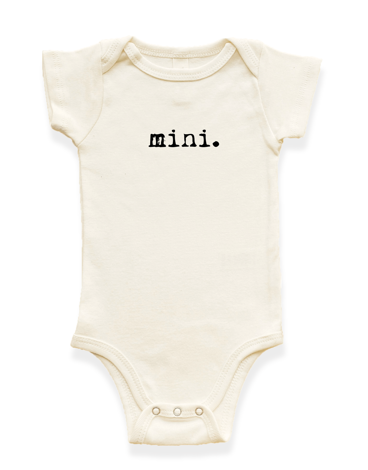 Mini Organic Baby Bodysuit - Black, 0-3M, 3-6M, 6-12M, 12-18M