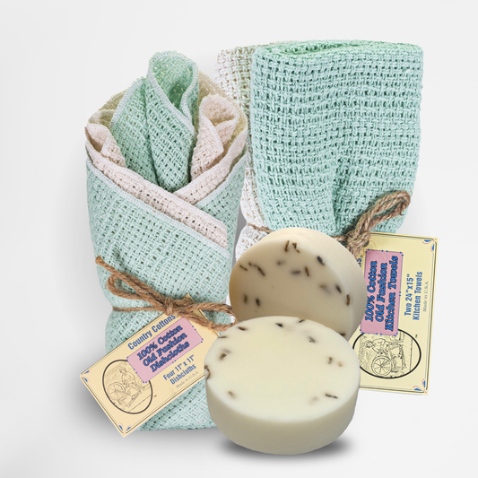 Starter Kit 100% Cotton Dishcloth 11" x 11" (4), Kitchen Towel 24" x - Starter Kit 100% Cotton Dishcloths 11" x 11" (4) Kitch