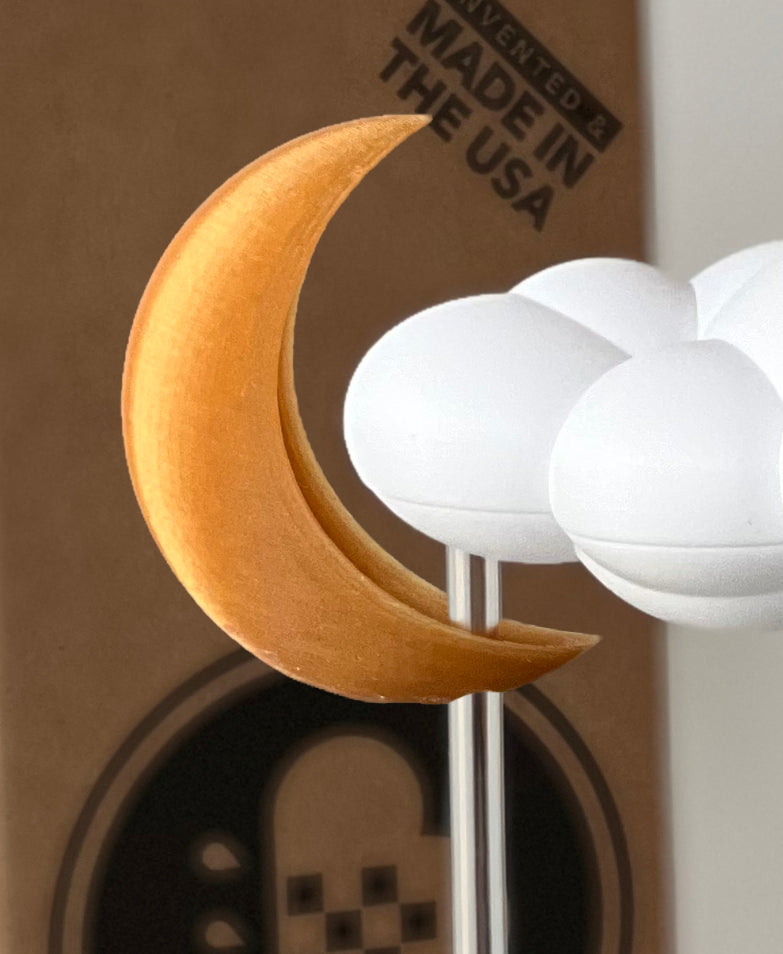 Stormy Dripping Rain Cloud with Moon Charm - view 4