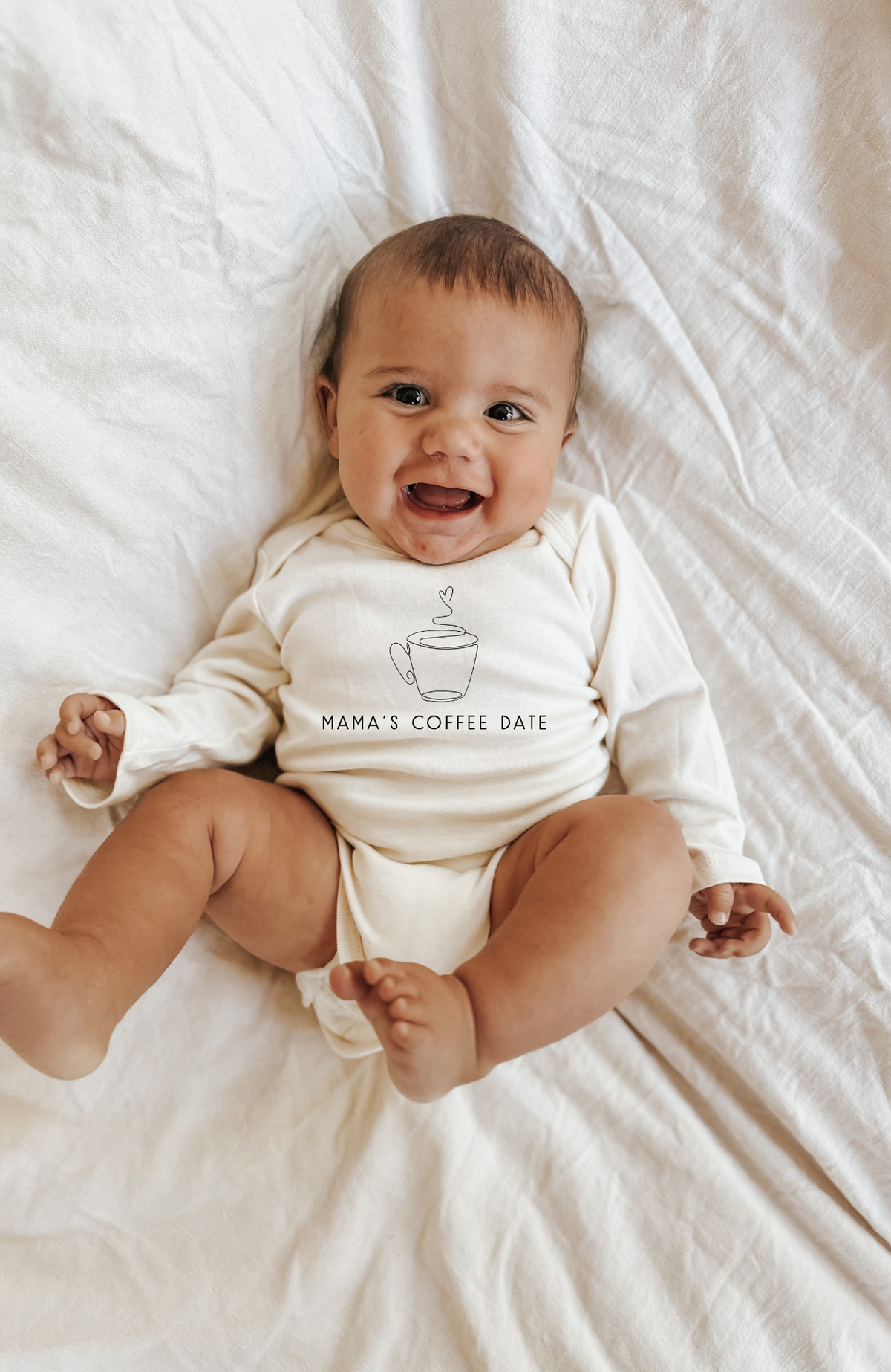 Mama's Coffee Date Organic Bodysuit Long Sleeve - view 3