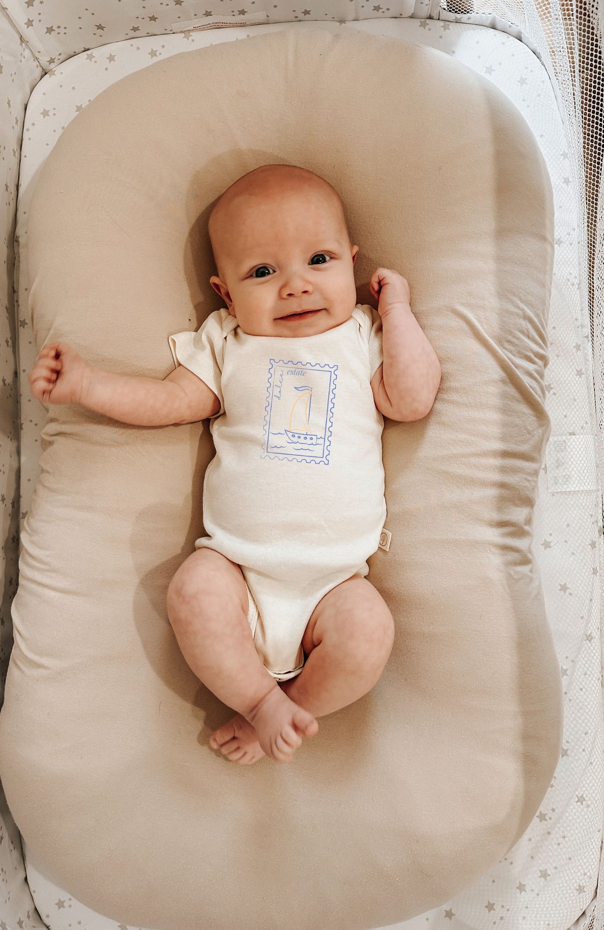 Dolce Estate Stamp Organic Cotton Baby Bodysuit - view 2