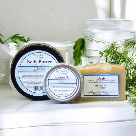 Oasis Bundles for Severely Dry Skin - Oasis Soap, Lotion Bar & Body Butter