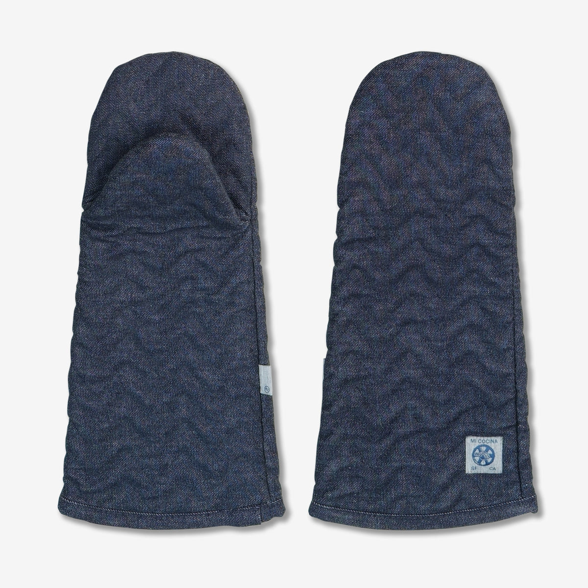 EL HERRINGBONE OVEN MITT (LARGE) - Raw Denim