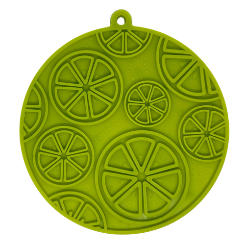 Citrus Design eMat - Enrichment Lick Mat For Dogs and Cats - Lime Green Citrus emat - view 5