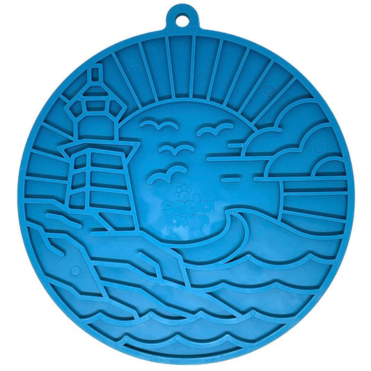 Lighthouse eMat - Enrichment Lick Mat For Dogs and Cats - Lighthouse - Dark Blue