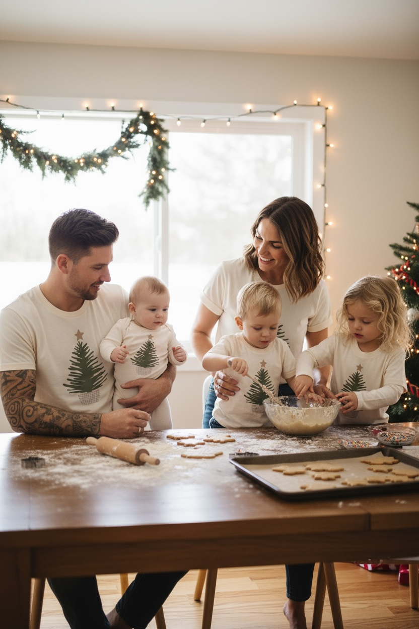 Holiday Tree Organic Baby Bodysuit Long Sleeve - view 7