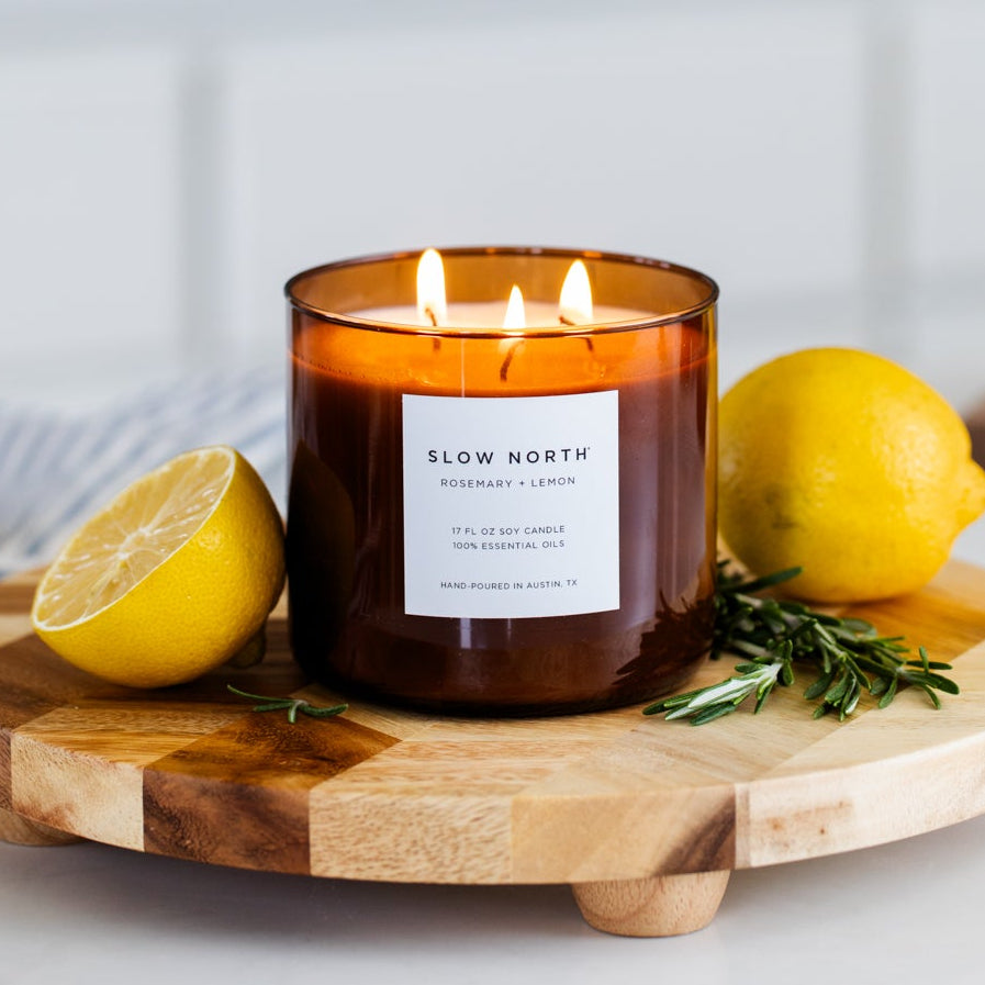 Rosemary + Lemon - Signature 3-Wick Candle - view 5
