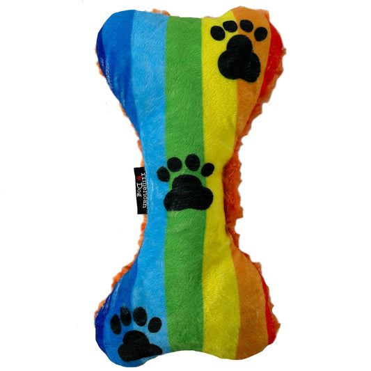 Rainbow Paw Bone (Fleece) - Small, Medium