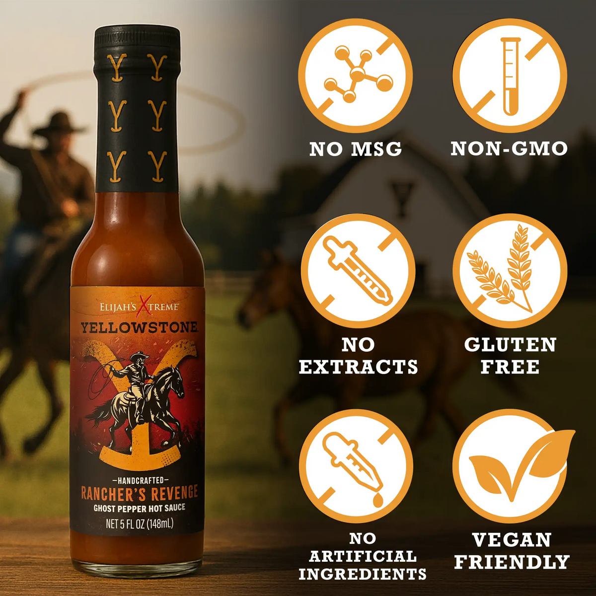 Yellowstone Hot Sauce Variety Pack 4 Bottles - view 4