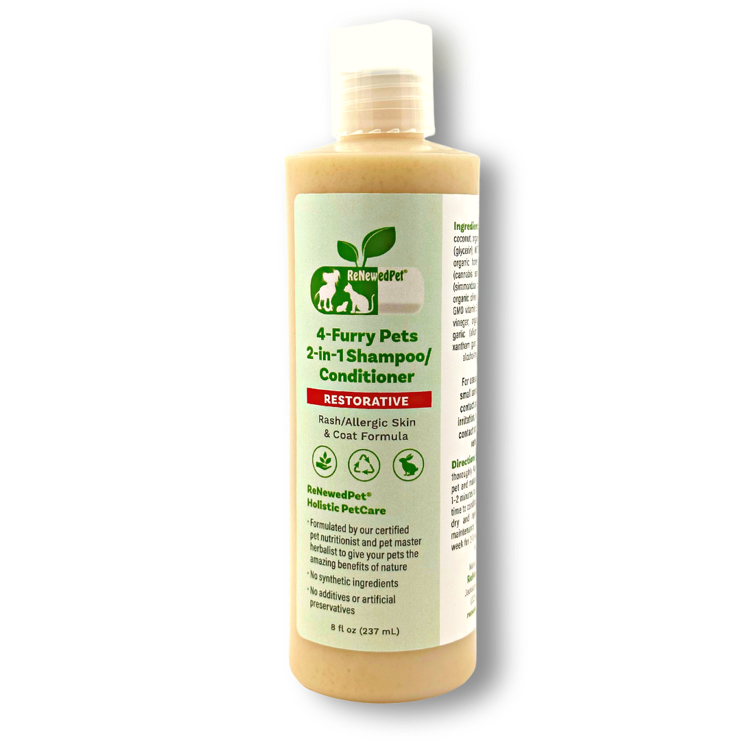 4-FURRY PETS 2-IN-1 * RESTORATIVE SHAMPOO & CONDITIONER - FULL SIZE 8 OZ. ($2.99/oz.) - view 2