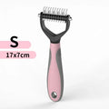 Cat Hair Removal Comb Dog Hair Removal Brush Stainless Steel Double Sided Dog Grooming Brush Removing Tangles Cat Accessories
