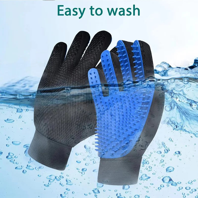 Pet Hair Remover Shower Gloves Puppy Cats Bath Brush Cleaning Silicone Comb Glove Massage Grooming Dogs Supplies - image 5