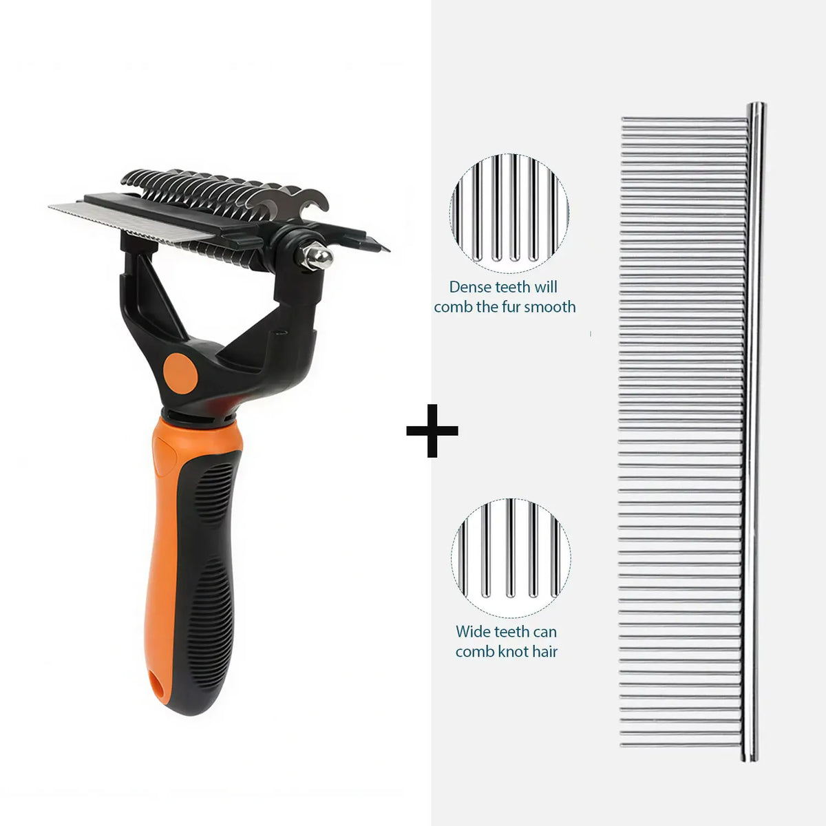 3 In 1 Pet Deshedding Brush Dog Hair Remover Pet Fur Knot Cutter Puppy Cat Comb Brushes Dogs Grooming Shedding Supplies - ima