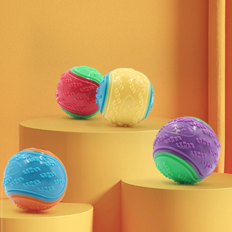 Dogs Interactive Toys Soft TPR Toys for Dog Pet Teeth Cleaning Bite Resistance Squeaky Dog Ball Toy - image 2