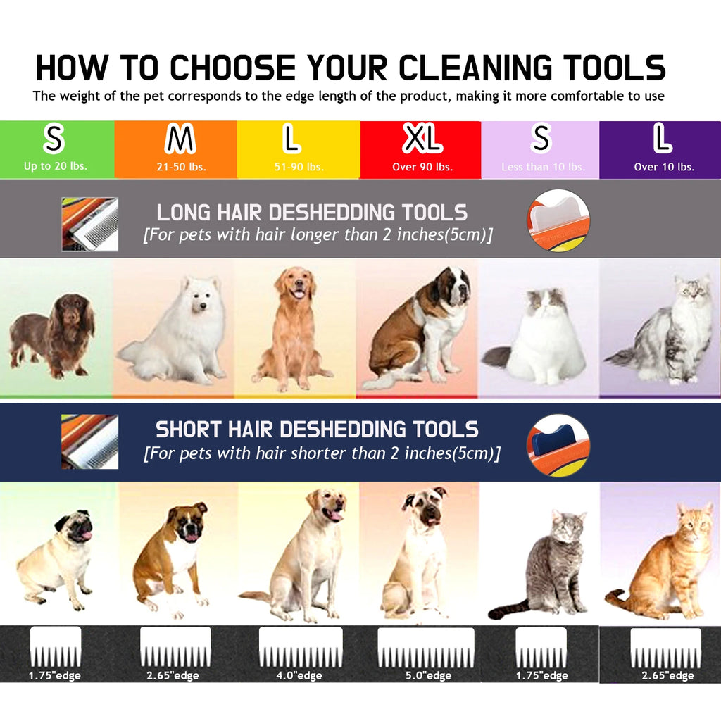 Dog Brush Grooming Accessories Pet Hair Knotting Remover Large Dogs Cat Short Long Hair Anti Lice Combs Cat Hair Care Supplie