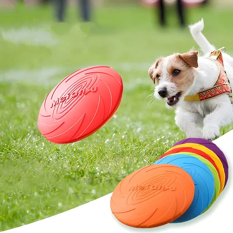 Dog Toys Silicone Flying Disc Fashion Multicolor Resistant Chew Toys Puppy Outdoor Game Trainning Interactive Supplies - imag