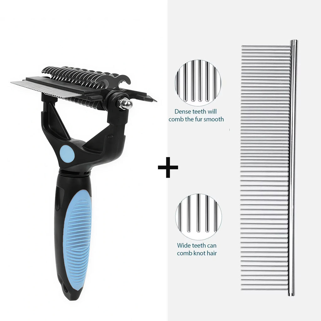 3 In 1 Pet Deshedding Brush Dog Hair Remover Pet Fur Knot Cutter Puppy Cat Comb Brushes Dogs Grooming Shedding Supplies - ima