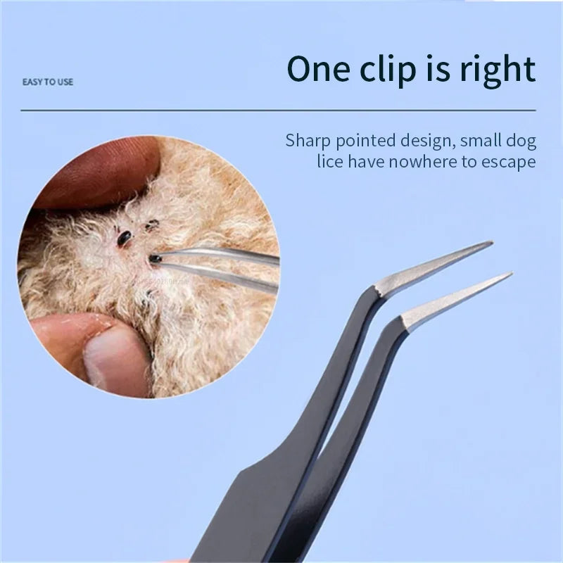 2 in 1 Tick Remover Tool Professional Removal Tweezers for Humans & Pets Flea and Tick Removal Remover Tools - image 2