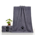 Quick-Dry Dog Towel, Non-Shedding Ultra-Fine Fiber Material, Cute Paw Print Design, Suitable for Puppies, Adult Dogs, Cats - 