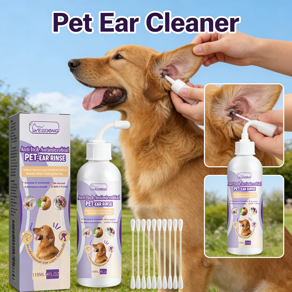 Pet Ear Cleaner For Dogs Cats Remove Ear Wax Gentle Cleaning Drops Prevents Itching - image 4