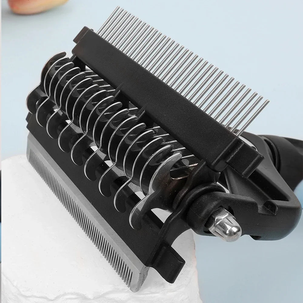 3 In 1 Pet Deshedding Brush Dog Hair Remover Pet Fur Knot Cutter Puppy Cat Comb Brushes Dogs Grooming Shedding Supplies - ima