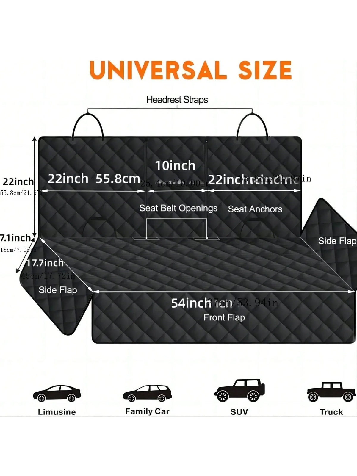 Dog Car Seat Cover Pet Travel Carrier Mattress Waterproof Dog Car Seat Protector With Middle Seat Armrest For Dogs - image 3