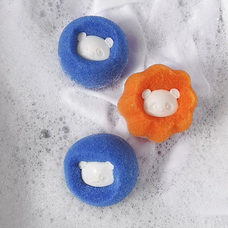 Reusable Pet Hair Remover Laundry Balls Sponge Cleaning Balls Washing Machine Lint Catcher For Cat Dog Fur Household Filter -
